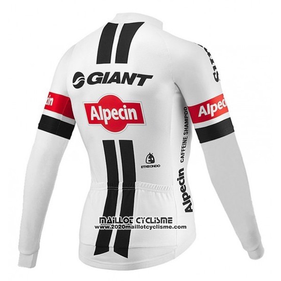 2016 Maillot Ciclismo Giant Alpecin Noir et Blanc Manches Longues et Cuissard